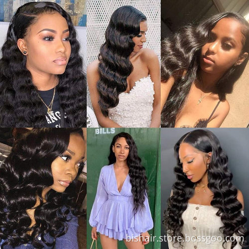 Loose Deep Wave Lace Front Wigs Human Hair 13x4 HD Lace Front Wigs Human Hair Pre Plucked Transparent Lace Frontal Wigs